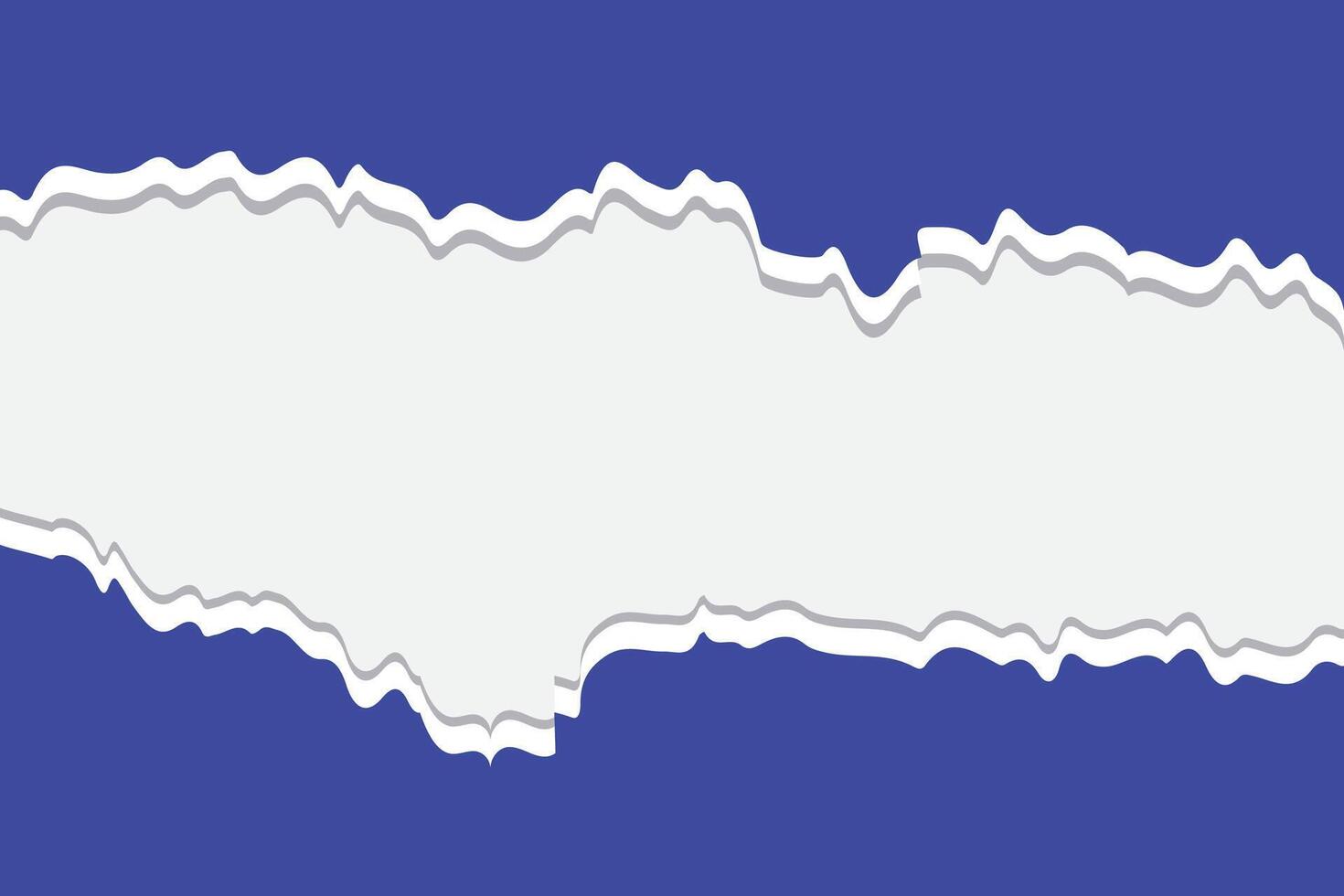 Blue Ripped Paper Background with Torn Edges vector