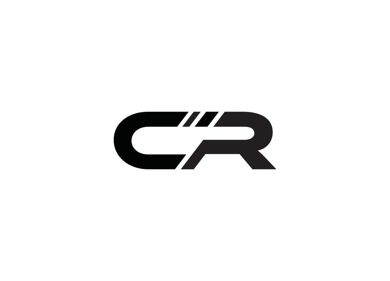 Initial Letter CR Logo or Icon Design vector