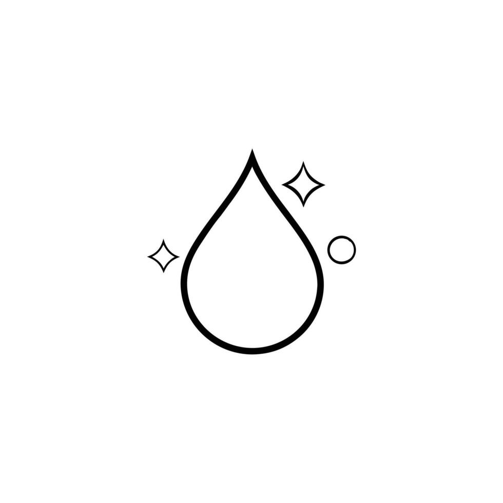 Sparkling water drop icon isolated on white background vector