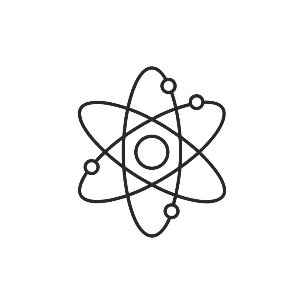 Atom model icon isolated on white background vector