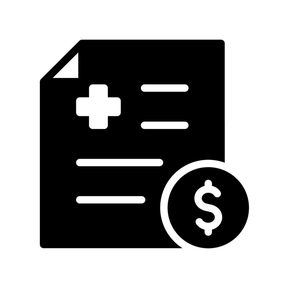 Medical Bill and Healthcare Costs Icon vector
