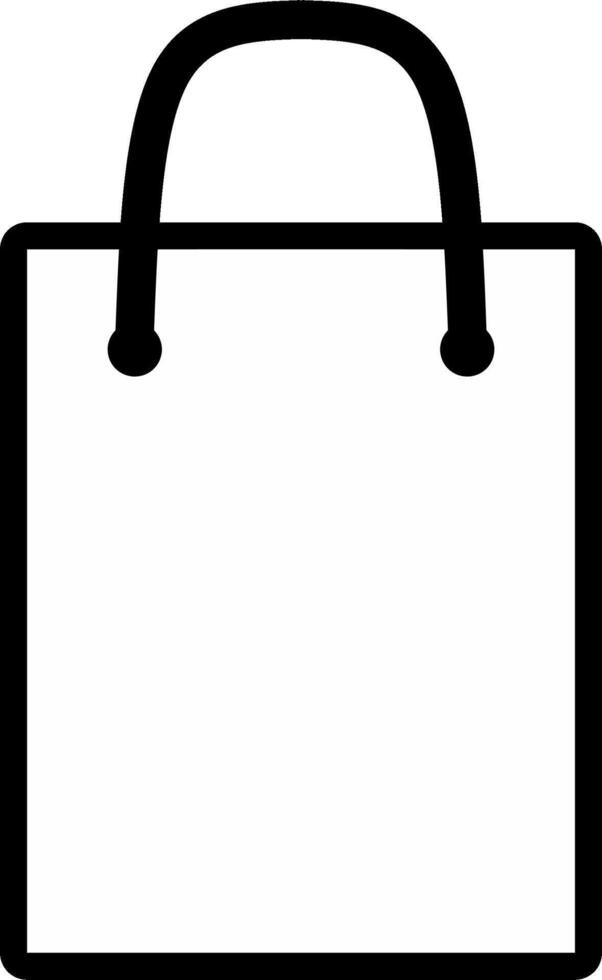 Big Shopping bag outline icon. linear style sign for mobile concept and web design. Paper bag simple line. Pixel perfect editable. vector
