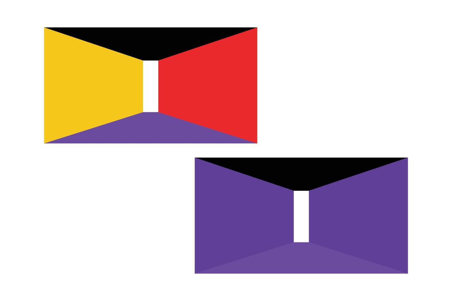 Abstract Geometric Shapes with Bold Colors. vector