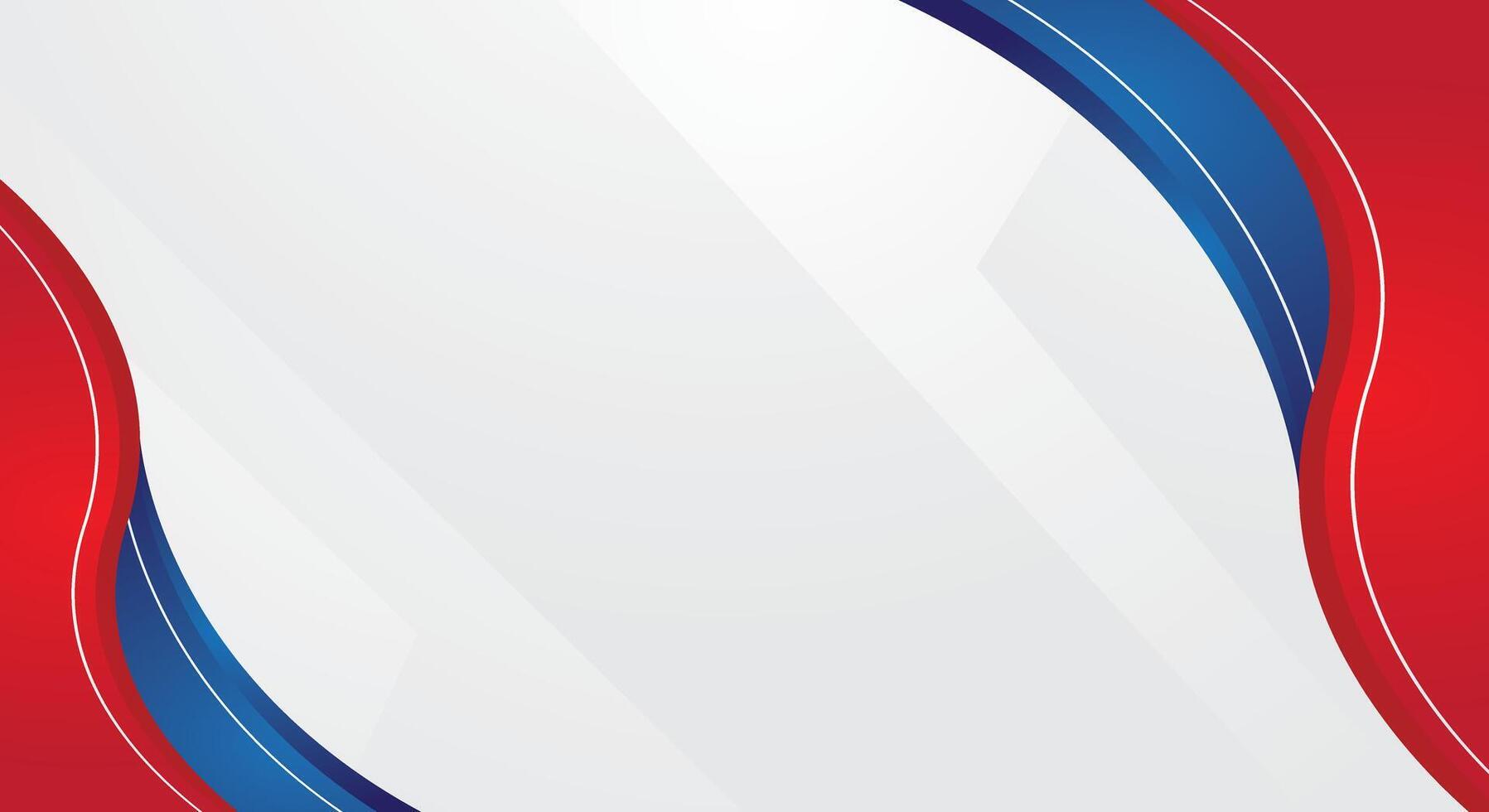 White background with wavy red and blue gradient vector