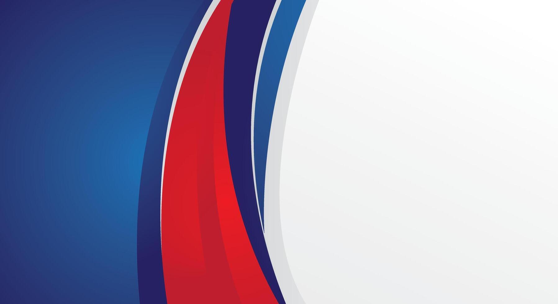 Abstract blue red gradient curved shape on white background vector