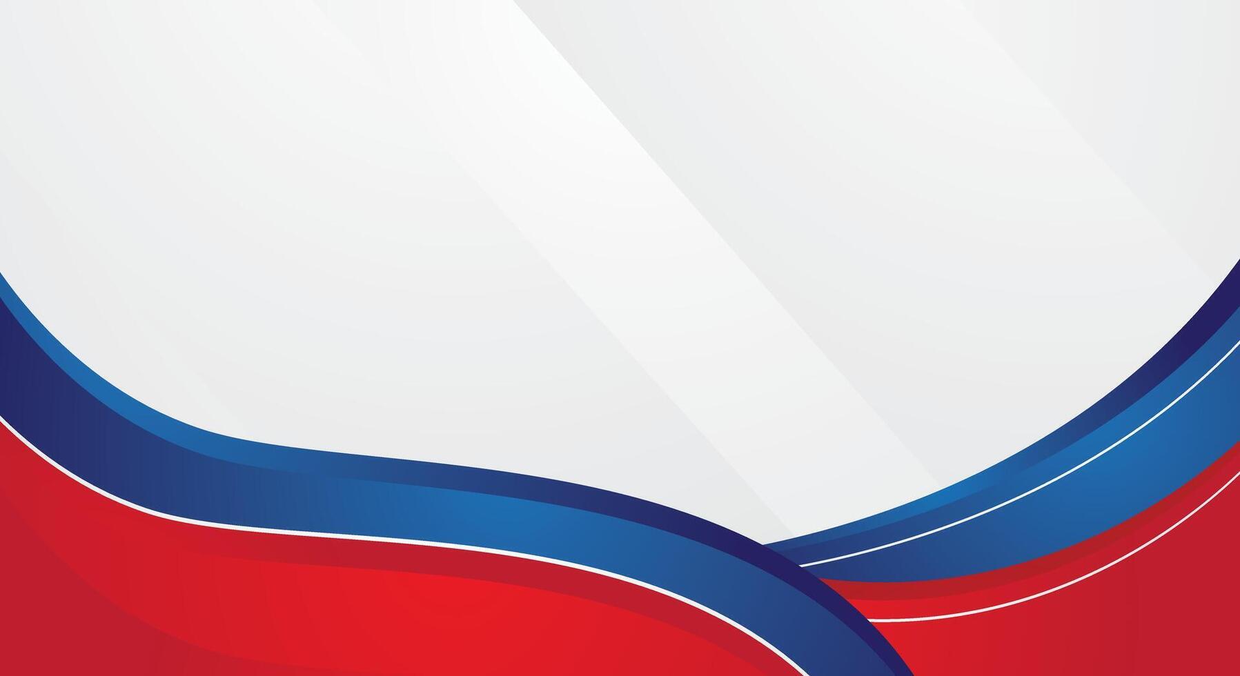 Modern wavy red and blue gradient on white background vector