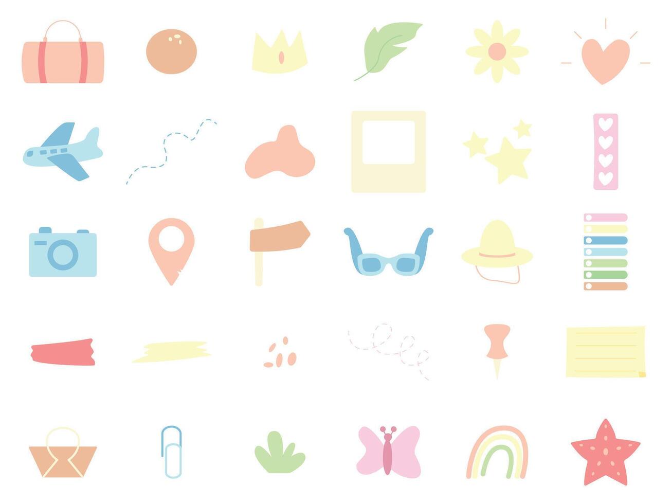 Vacation Planner Element. Easy To Edit. EPS 10 vector