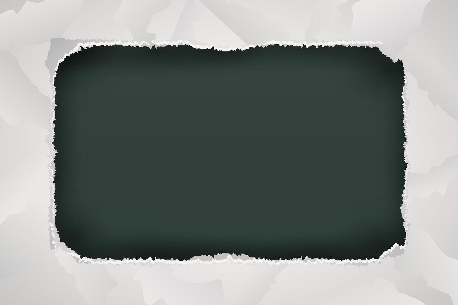 Torn Paper Frame Center Rectangle Cut Reveal vector