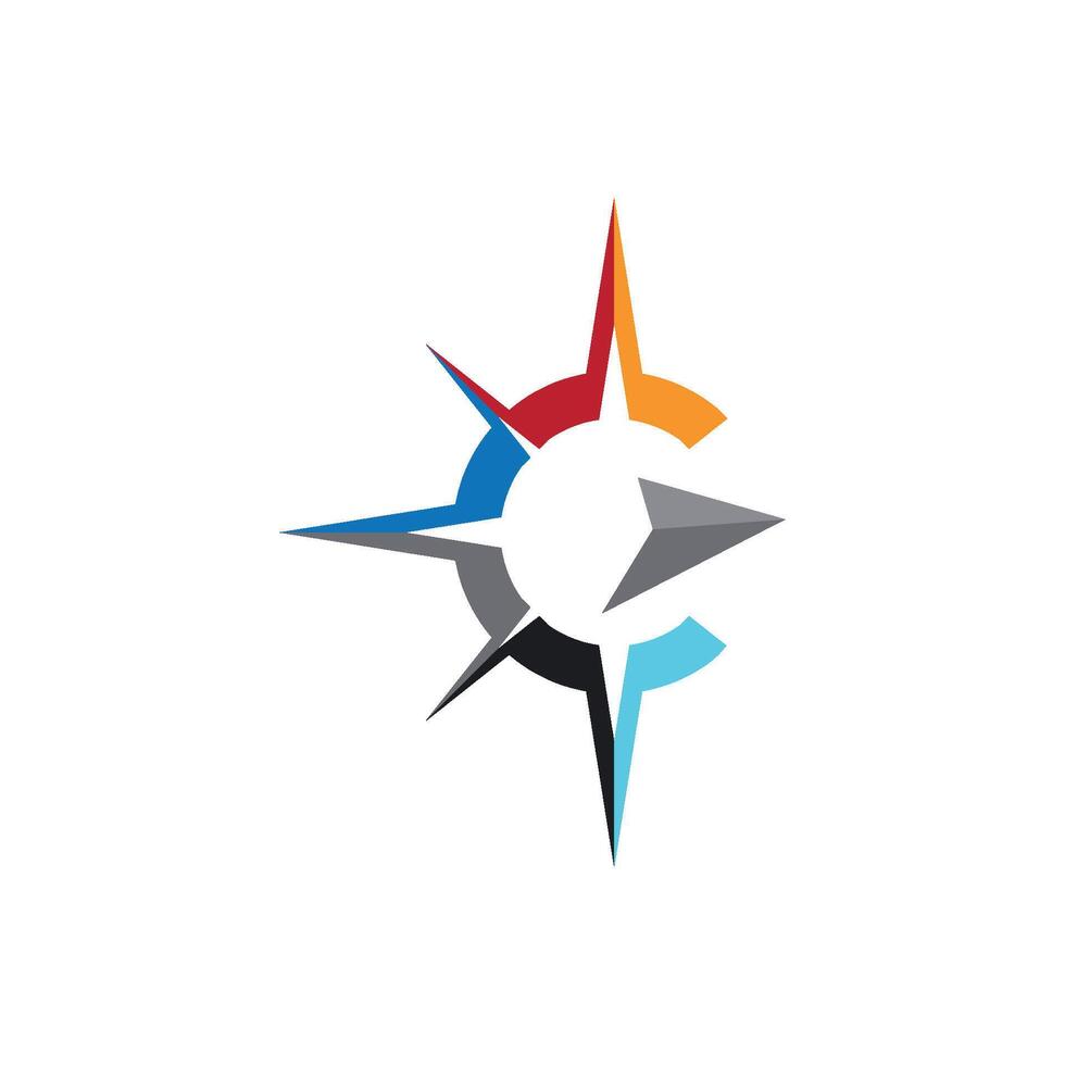 Compass Logo template flat design vector