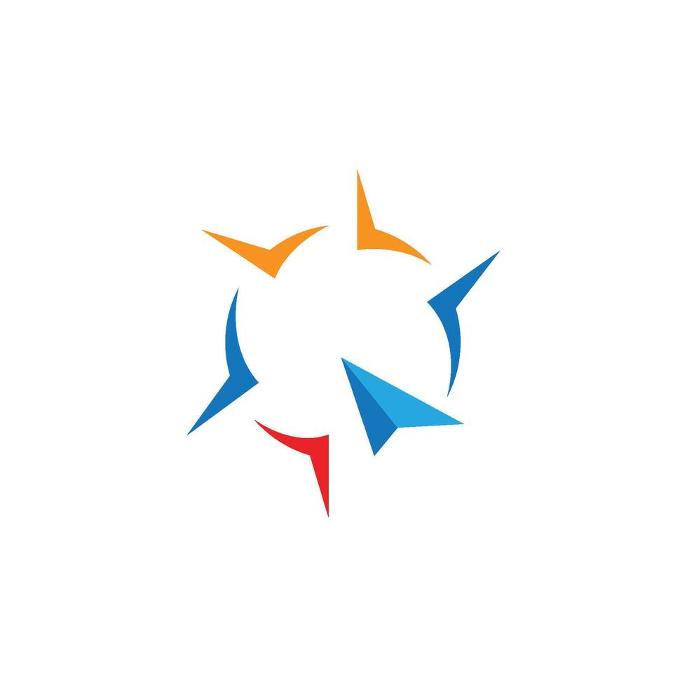 Compass Logo flat design vector
