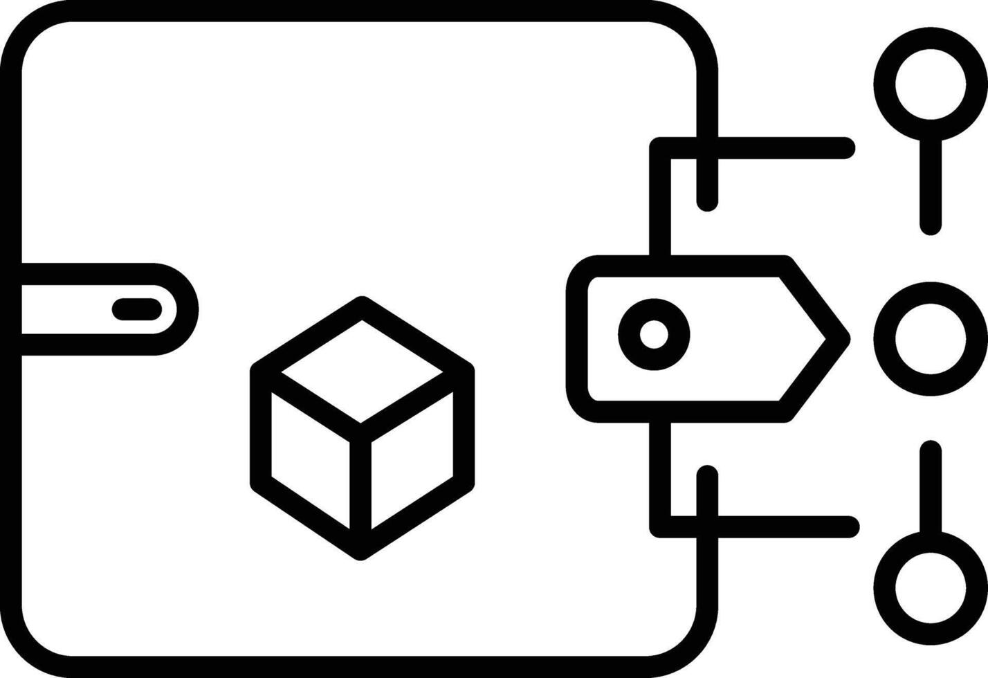 A black and white image of a computer with a keyboard and mouse vector