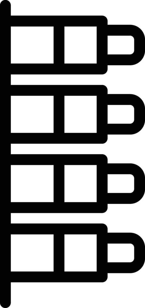 Four horizontal black plug icons electrical socket power outlet simple line style isolated on transparency background minimalistic utility energy technology connection vector