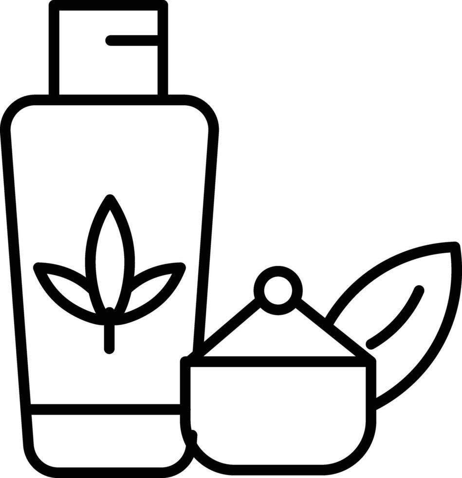 A bottle of shampoo and a container of soap vector