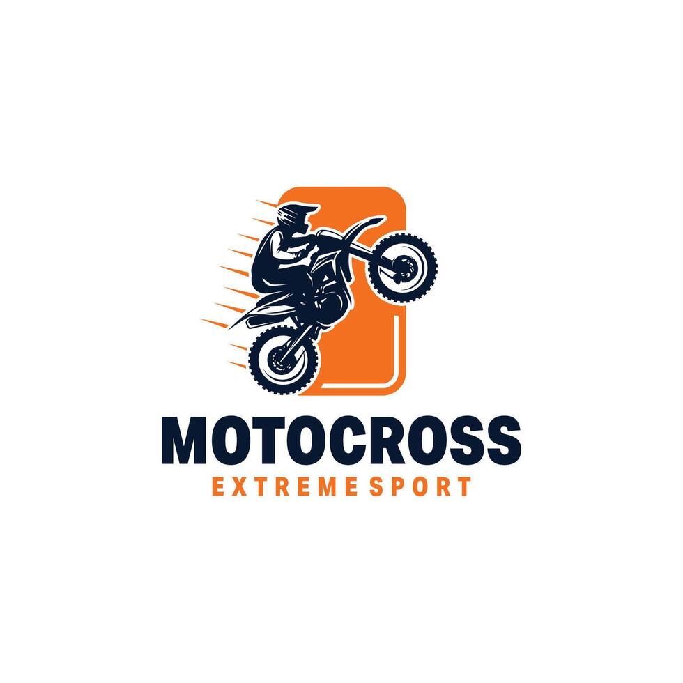 motocross sport logo design templat vector