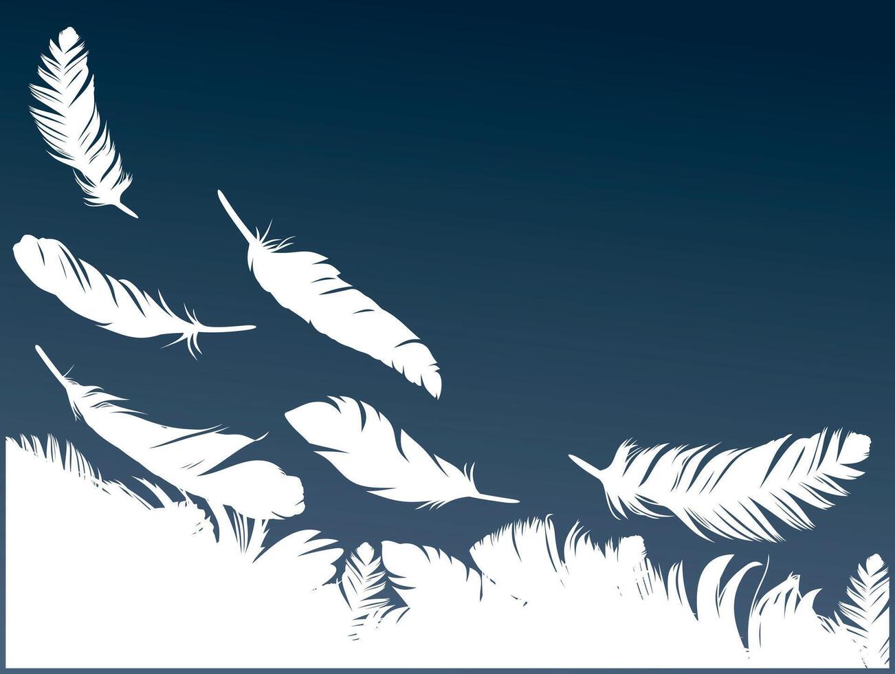 Background with feathers. vector