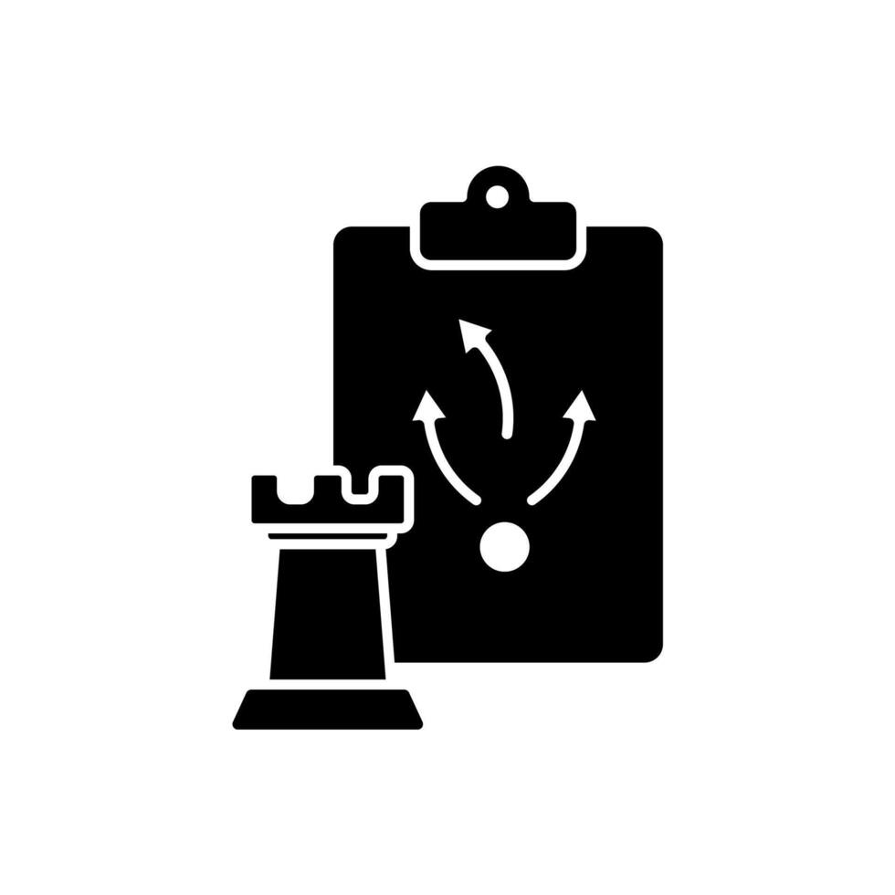 Icon a strategy, isolated against a clean background, vector