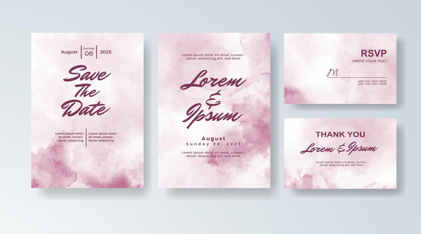 Bold and artistic wedding invitation with splash composition. vector