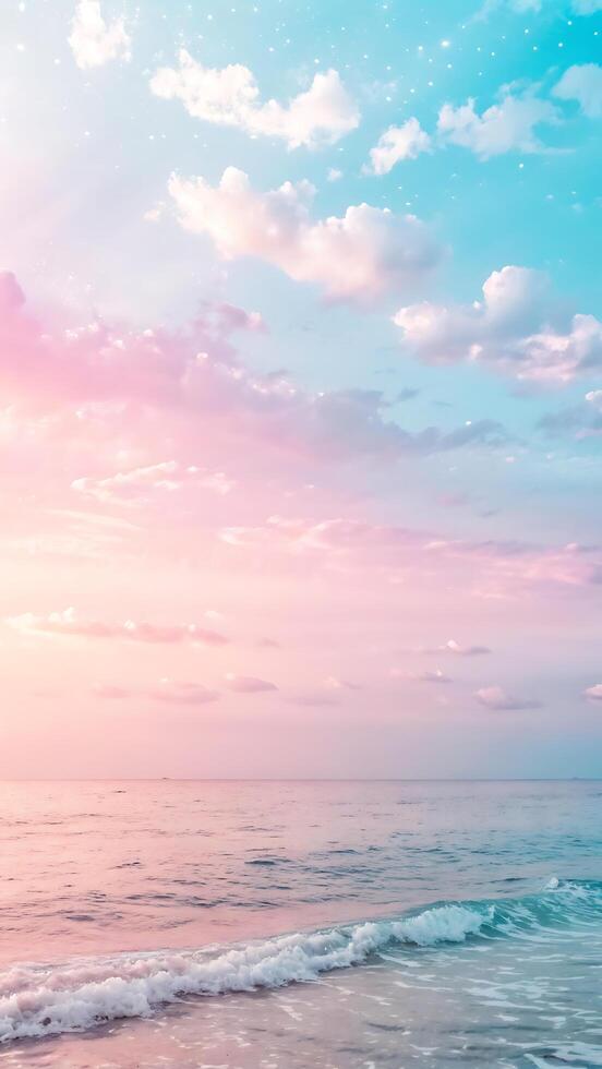 Modern holographic background with dynamic waves and iridescent sparkles, created specifically for social networks photo
