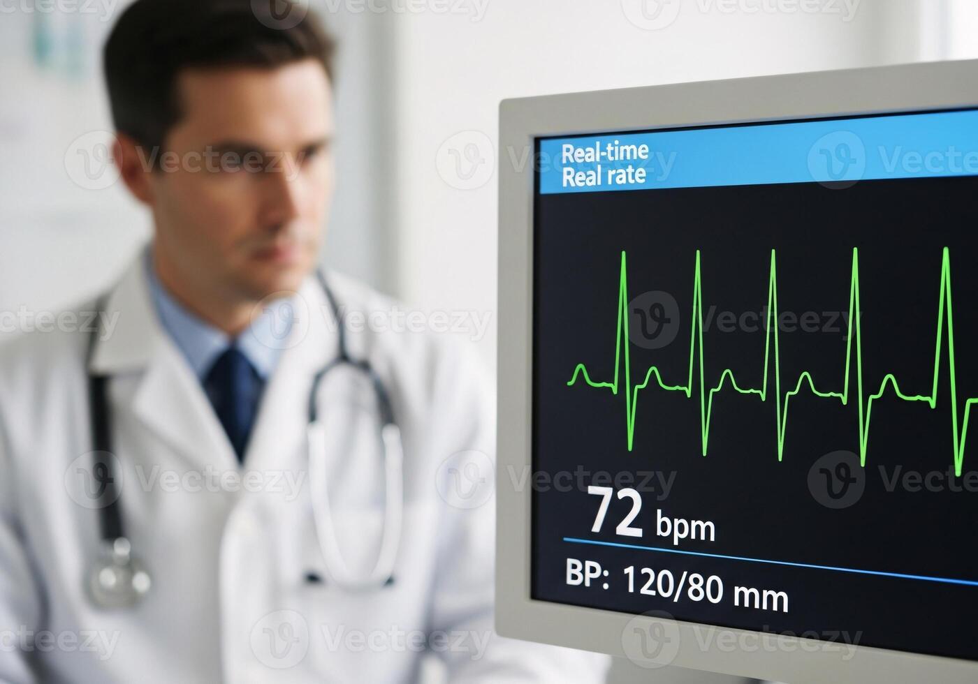 Digital Monitor Display in Medical Setting photo