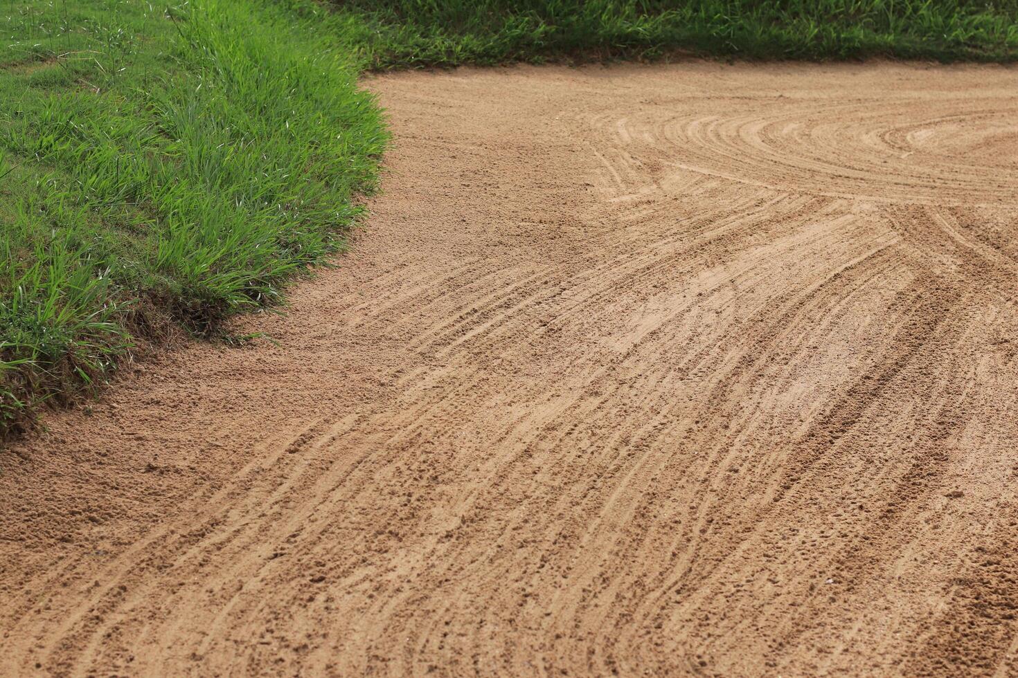 Detailed View of Sand in a Golf Bunker photo
