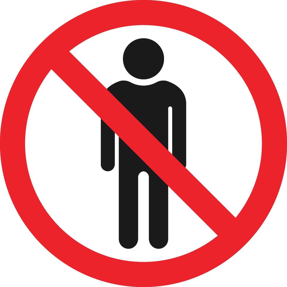 Entry restricted and authorized personnel only sign. vector