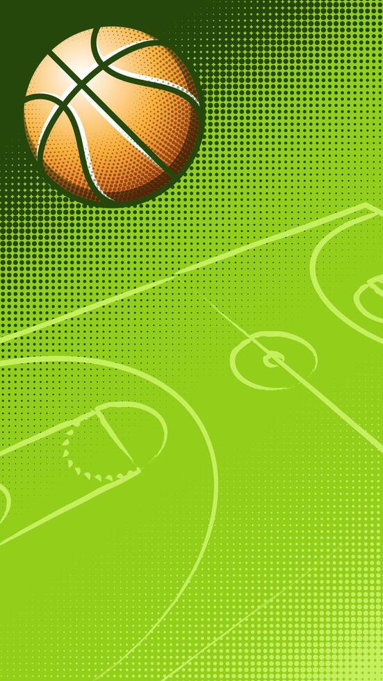 Green Basketball Feed Background Tournament Advertising vector