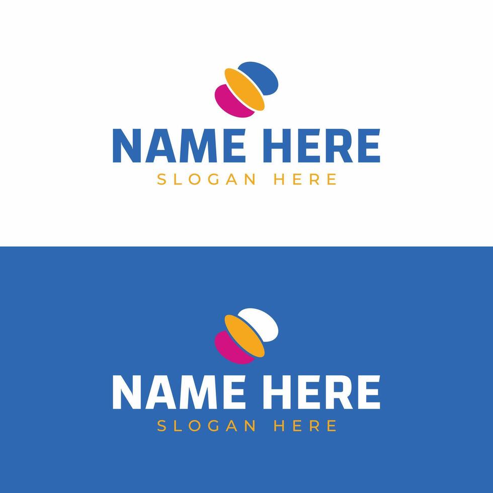 Modern Abstract Shape Business Logo, Colorful Corporate Identity Branding Mark vector