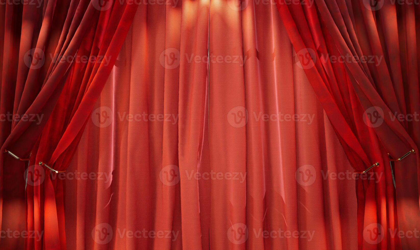 red curtains background, concept of exclusivity photo