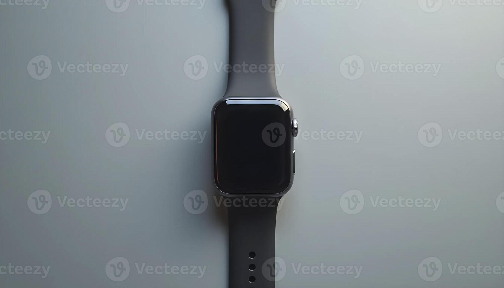 Smartwatch Branding Layout On Matte Gray Surface photo