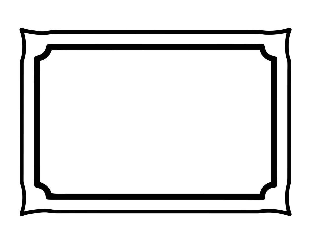 Elegant Black Border Frame, Simple Rectangle Design, Perfect for Certificates, Invitations, and Digital Projects, Clean Minimalist Style vector