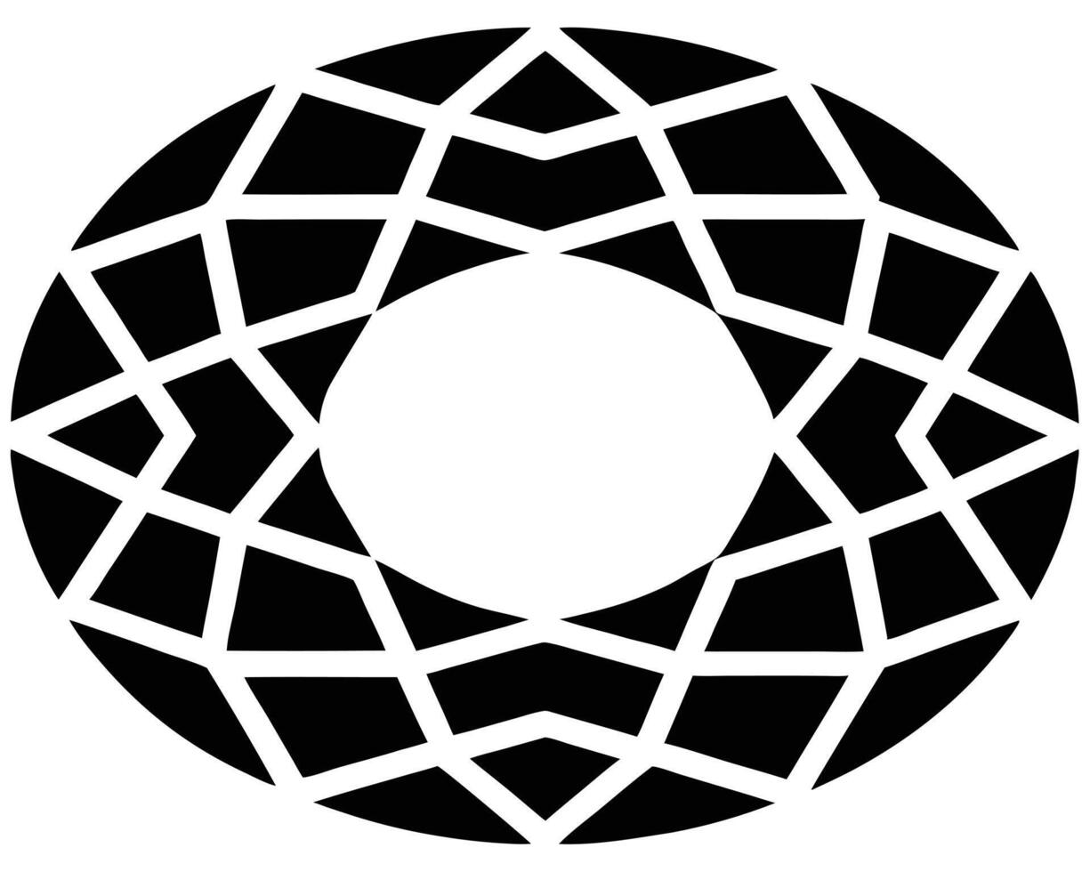 Striking Black and White Geometric Oval Abstract Art Design A Bold, Modern, and Intricate Pattern for Digital and Print Media vector