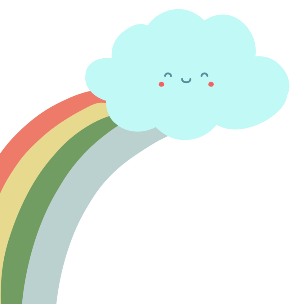 cute rainbow clouds png