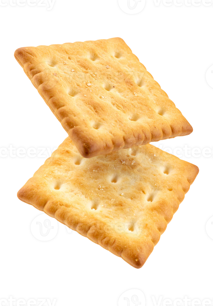 Square crispy cracker isolated on transparent background png