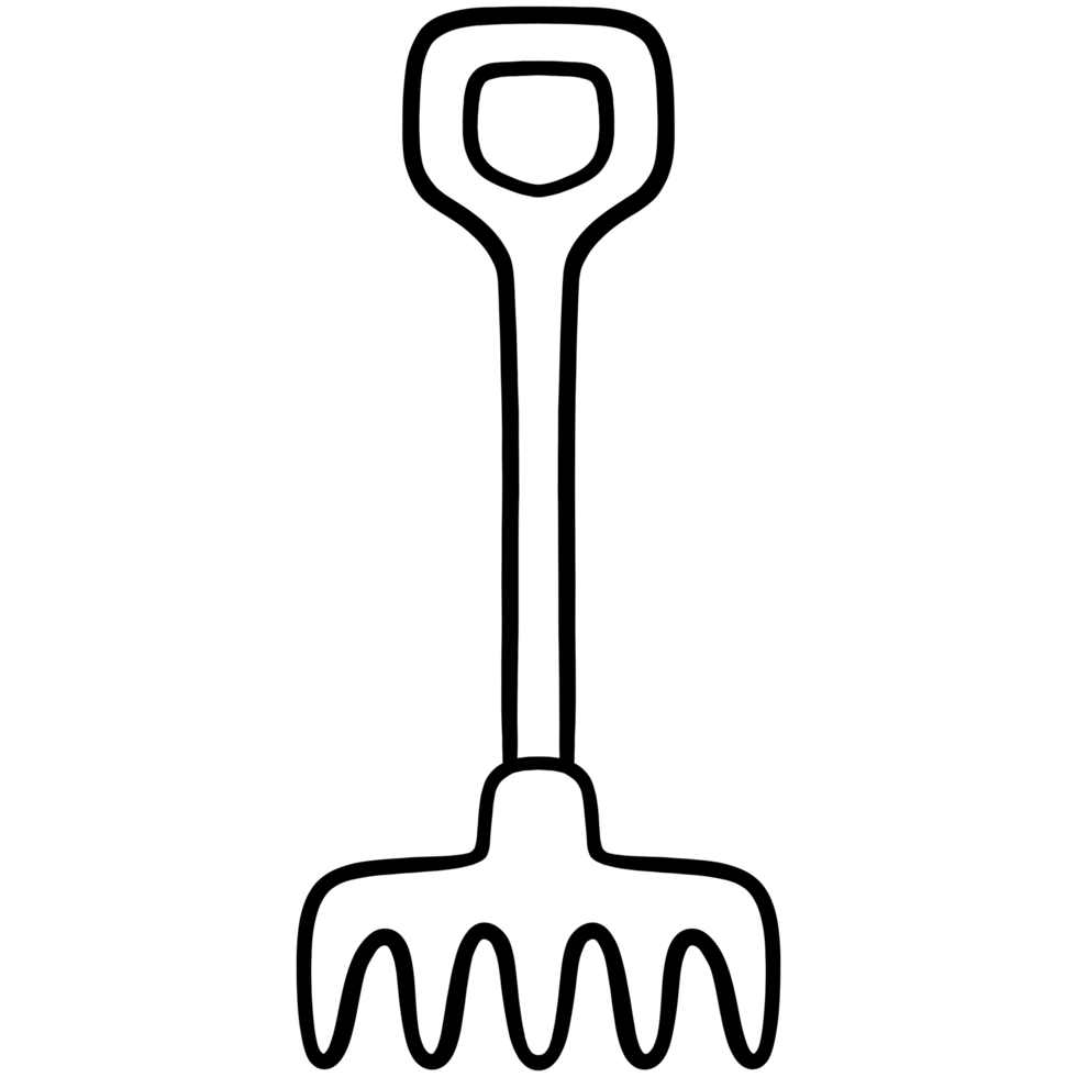 Gardening rake doodles png