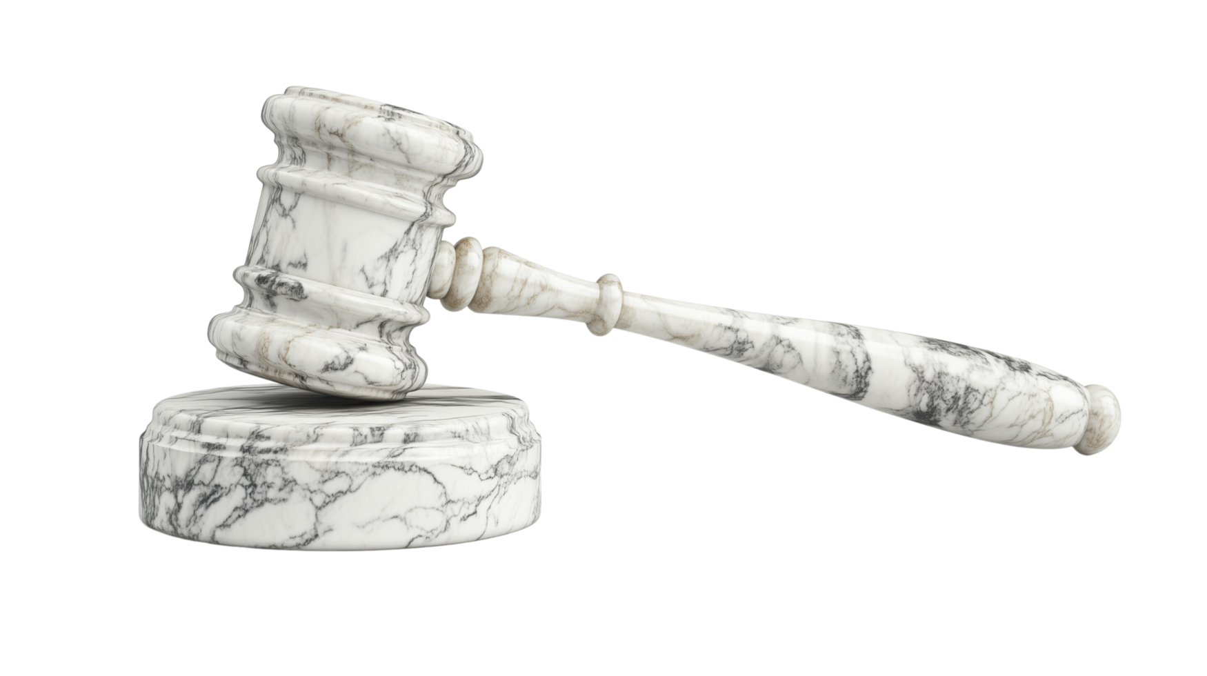 A Set of Luxurious Marble Gavels with Stylish Elegant Design Isolated on Transparent Background png
