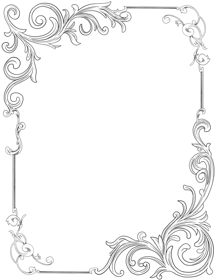 classic border and frame png