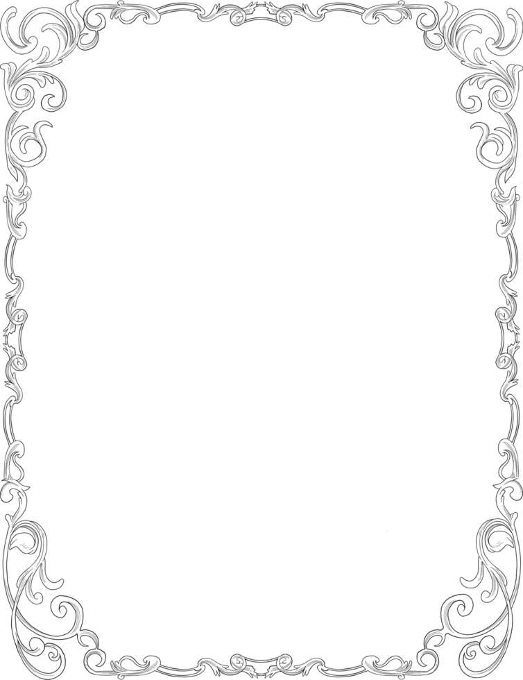 royal scroll frame illustration png