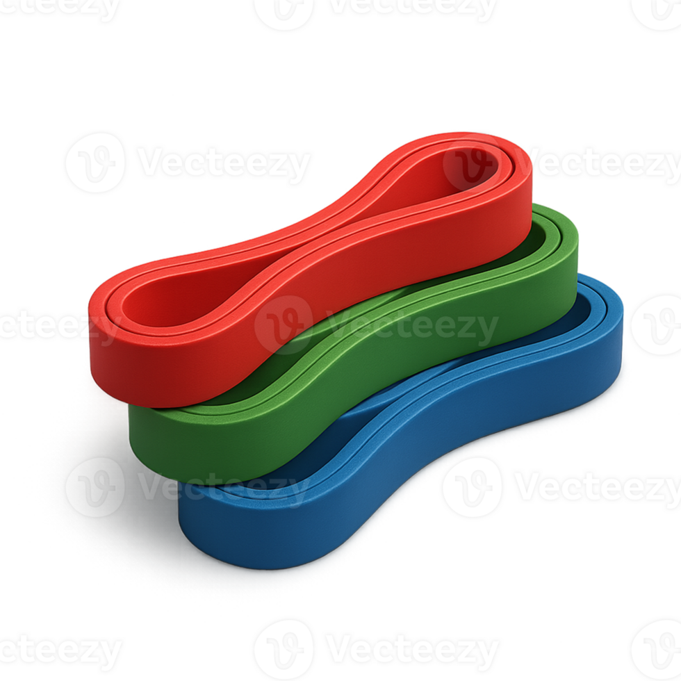 3D Resistance Band Icon Set for Home Workout and Stretching png
