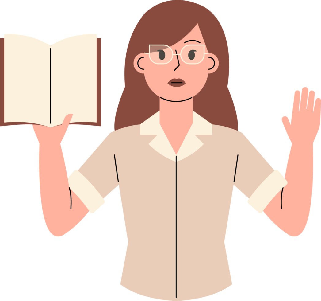 Teacher Giving Hand Signal png