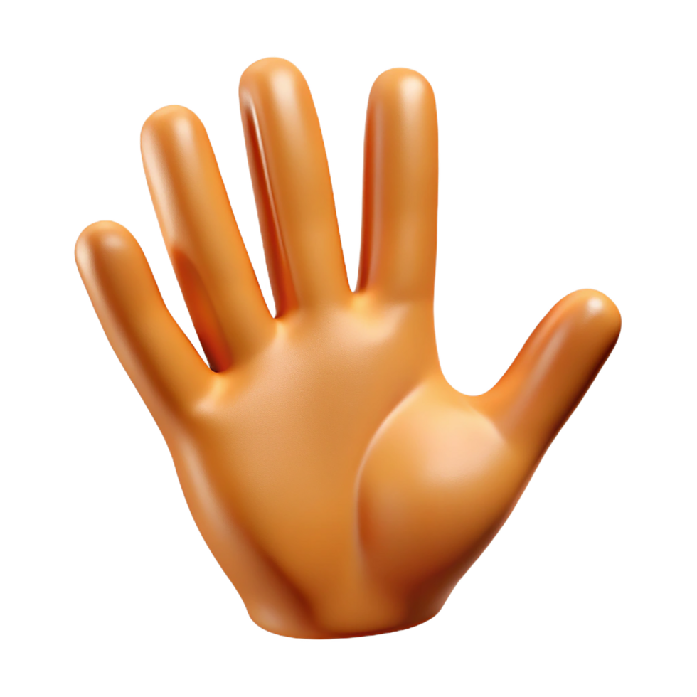 A hand with a large orange palm png