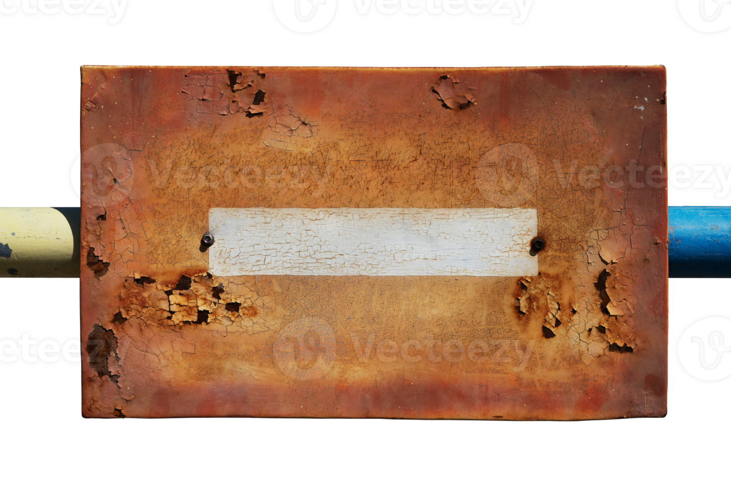 stop sign in rusty metal texture png