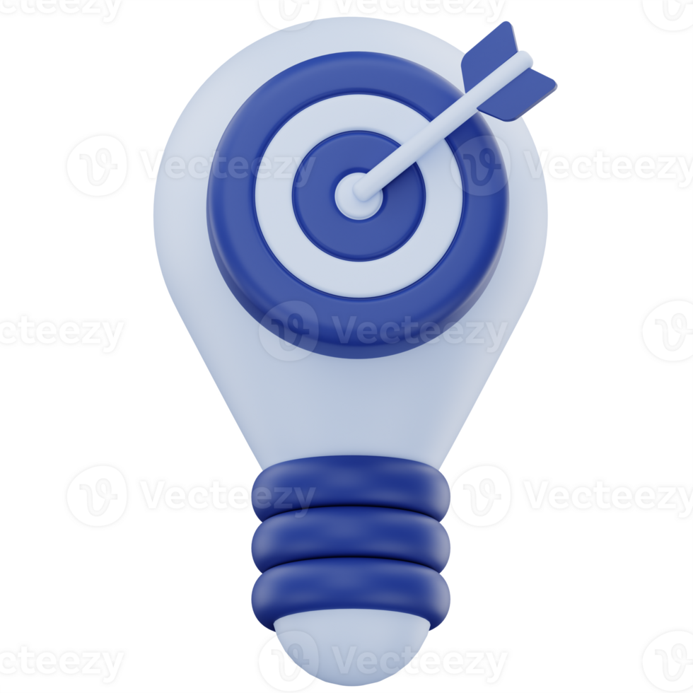 3D Marketing Idea Target Icon png