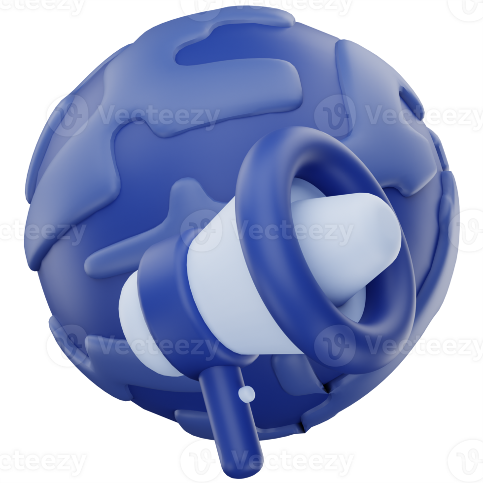 3D Global Marketing Icon png