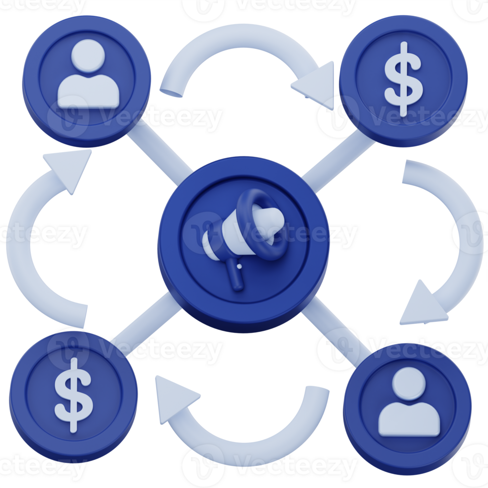 3D Affiliate Marketing Cycle Icon png