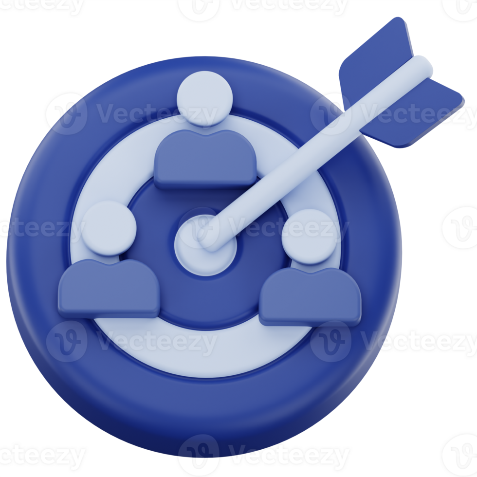 3D Marketing Target Audience Icon png