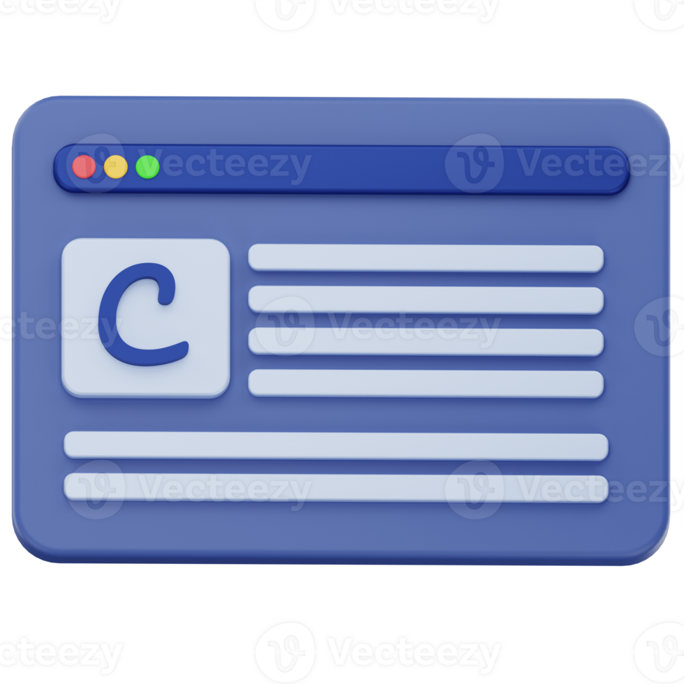 3D Copywriting Content Icon png
