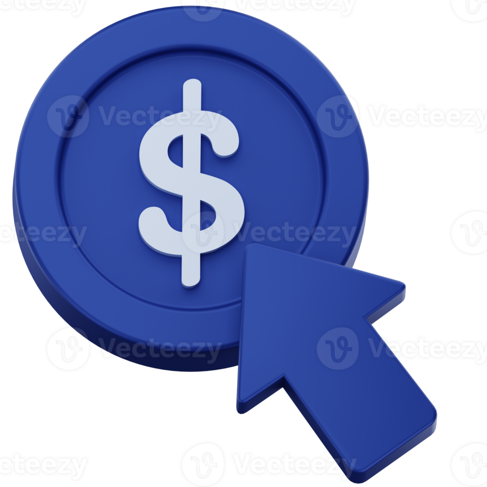 3D Pay Per Click Icon png