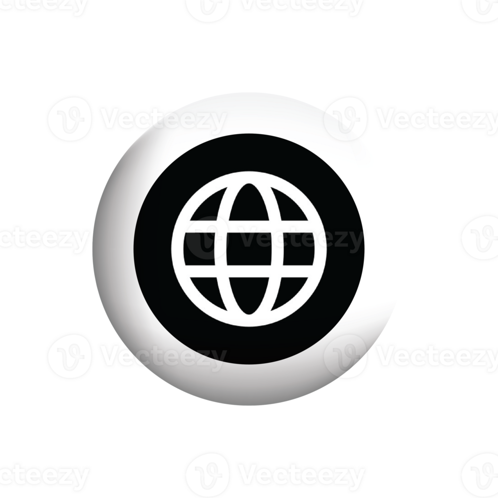 a globe icon circle png