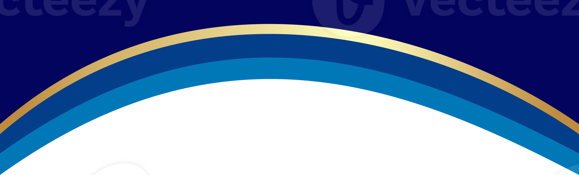 Border shape for banner design. Header section with golden line. Abstract bottom for web page. Curved divider template. Wavy blue horizontal separator. png