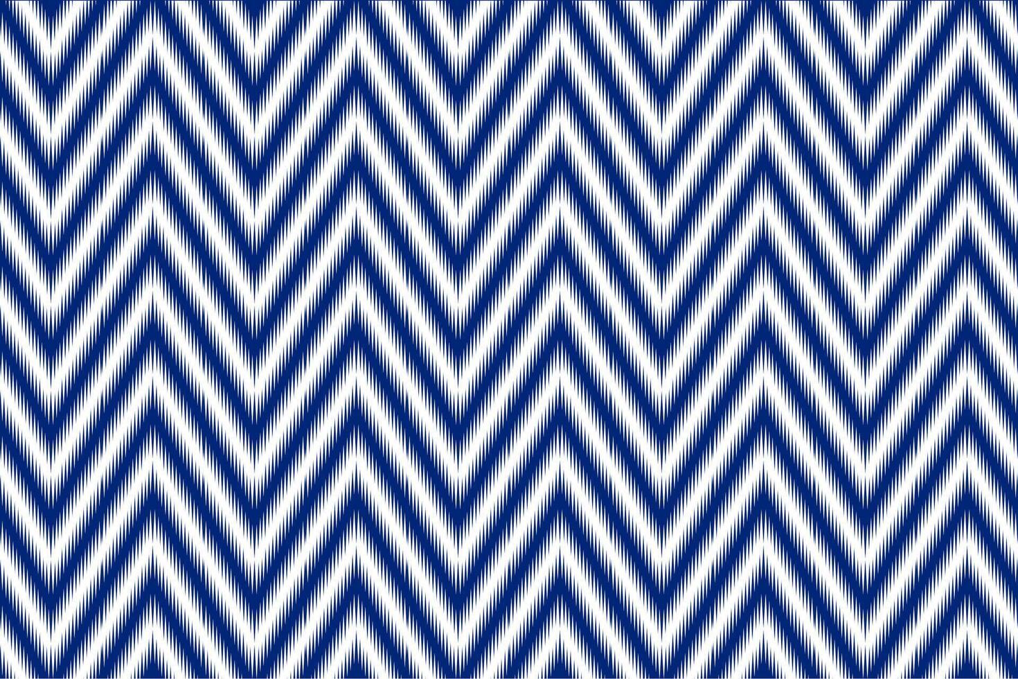White and blue ikat fabric pattern vector